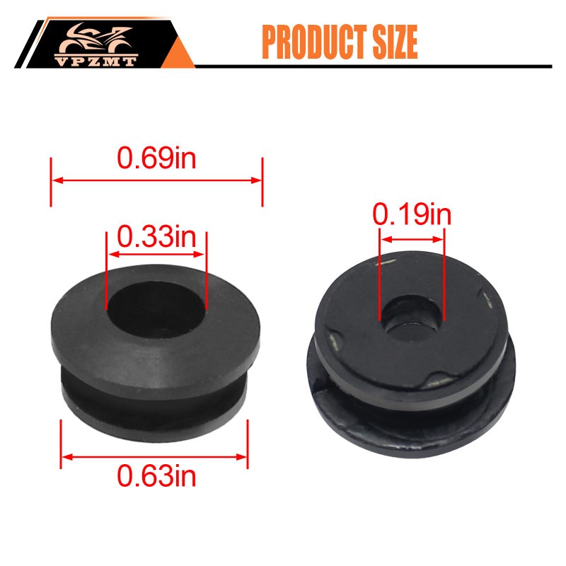 VPZMT حلقة تثبيت الزجاج الأمامي المطاطية VPZMT لـ Harley Softail FXLRST 117 Low Rider ST EI Diablo FXRST M8 2022 2023 2024 2025، 6 قطع - Image 2